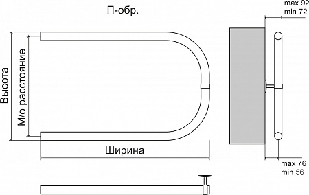 Эконом П-обр AISI 32х2 500х500 Полотенцесушитель  TERMINUS Ижевск - фото 3