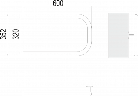 П-обр AISI 32х2 320х600 Полотенцесушитель  TERMINUS Ижевск - фото 3