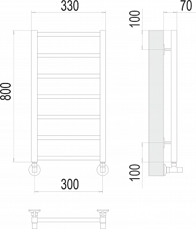 Контур П7 300х800 Полотенцесушитель  TERMINUS Ижевск - фото 3
