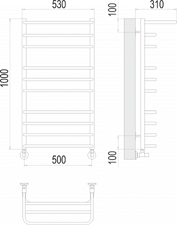 Арктур П10 500х1000 Полотенцесушитель  TERMINUS Ижевск - фото 3