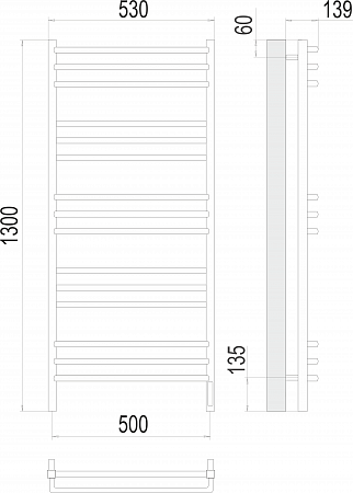 Соренто П15 500х1300 электро (sensor quick touch) Полотенцесушитель  TERMINUS Ижевск - фото 3