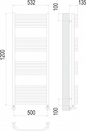 Виктория П22 500х1200 Полотенцесушитель  TERMINUS Ижевск - фото 3