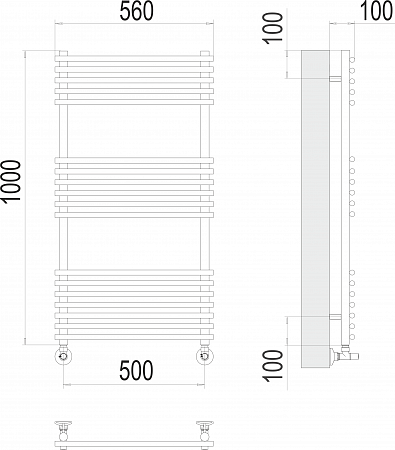 Ватра П18 500х1000 Полотенцесушитель  TERMINUS Ижевск - фото 3