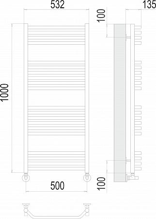 Виктория П20 500х1000 Полотенцесушитель  TERMINUS Ижевск - фото 3