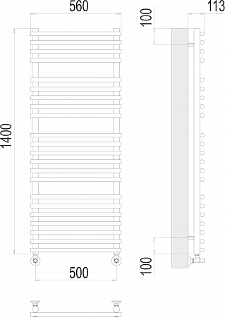 Кремона П22 500х1400 Полотенцесушитель  TERMINUS Ижевск - фото 3