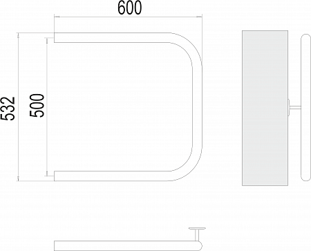П-обр AISI 32х2 500х600 Полотенцесушитель  TERMINUS Ижевск - фото 3