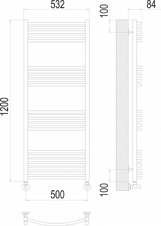 Классик П22 500х1200 Полотенцесушитель  TERMINUS Ижевск - фото 3