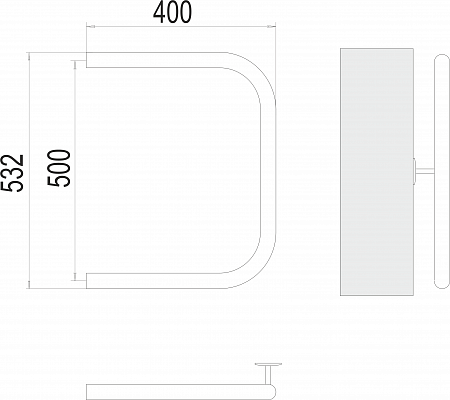 П-обр AISI 32х2 500х400 Полотенцесушитель  TERMINUS Ижевск - фото 3